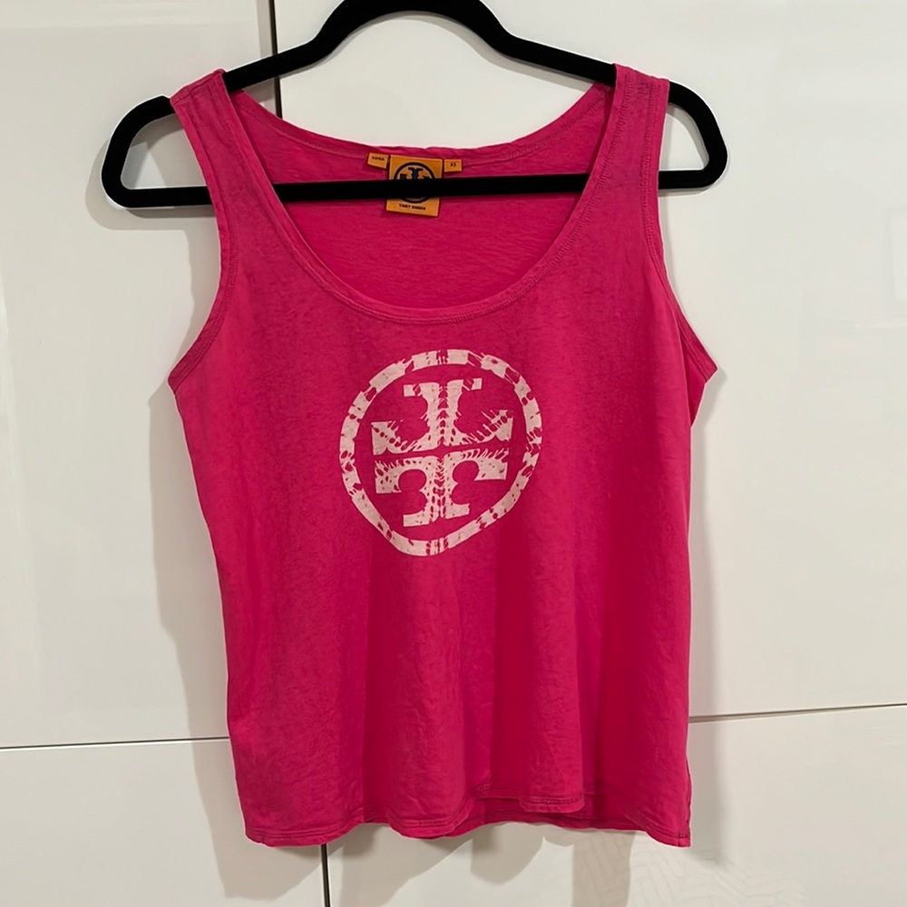 Tory Burch Pink Logo Tank